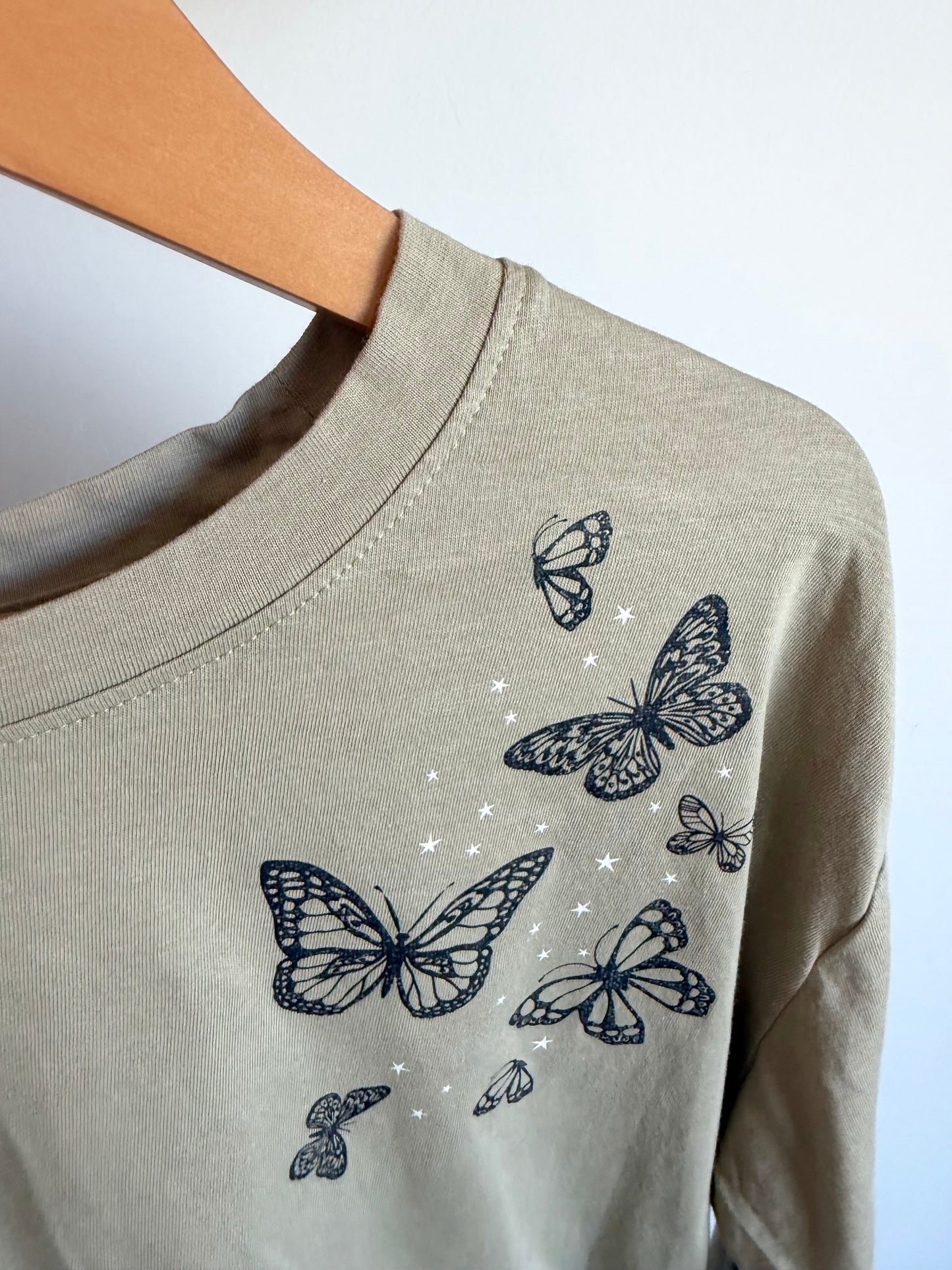 Butterfly Sparkle Long Sleeve Top / 10-12 years