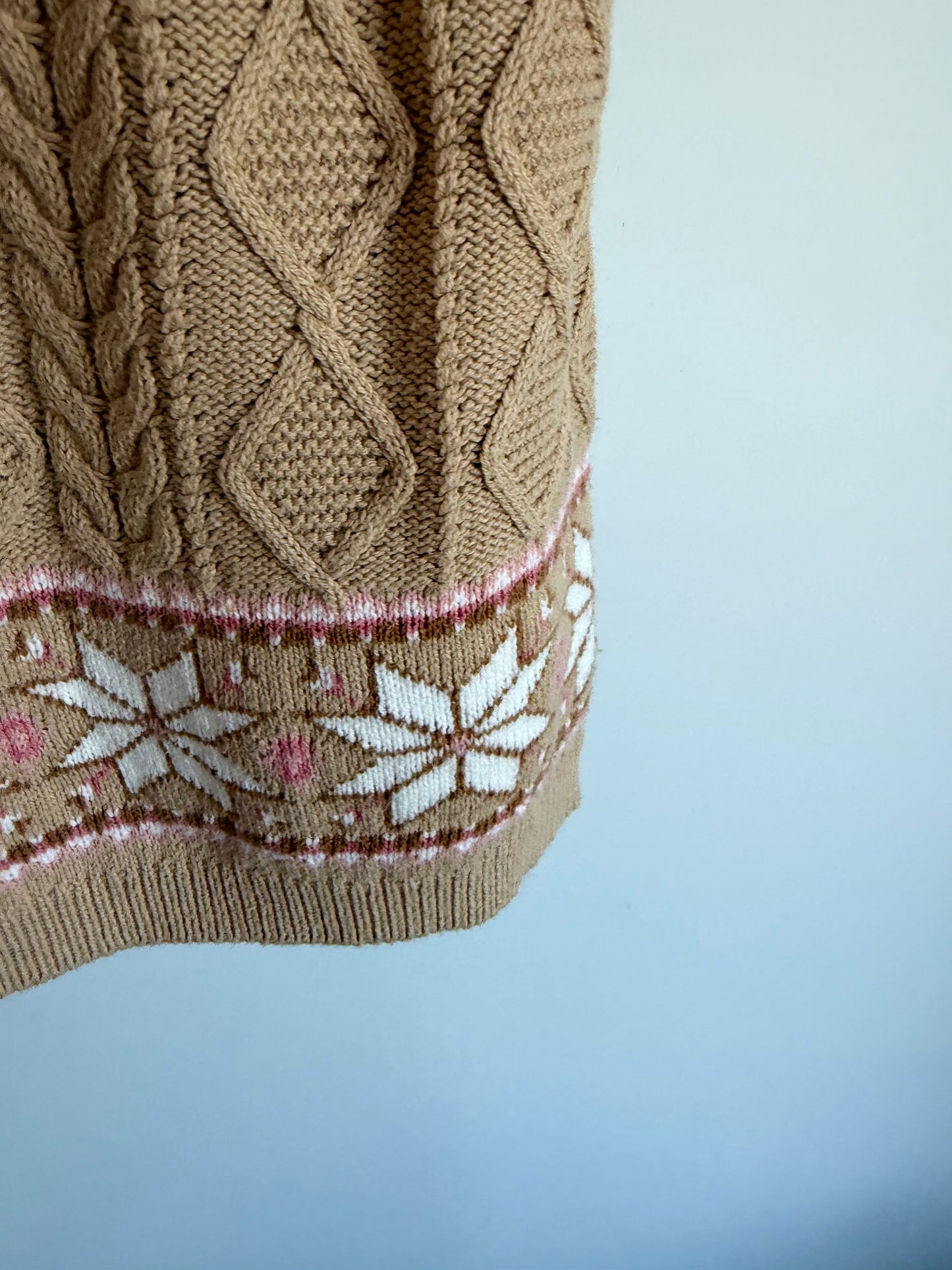 Tan Cable Knit Skirt  / 10-12 years