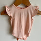 Pink Ruffle Sleeve Bodysuit / 3-6m