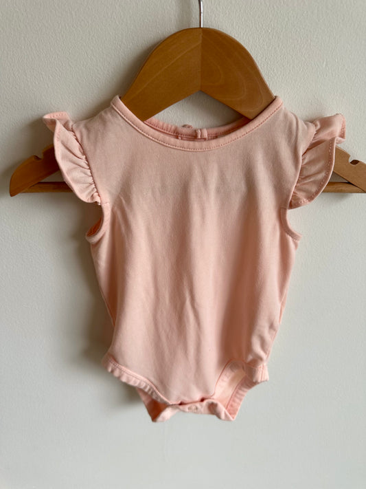 Pink Ruffle Sleeve Bodysuit / 3-6m