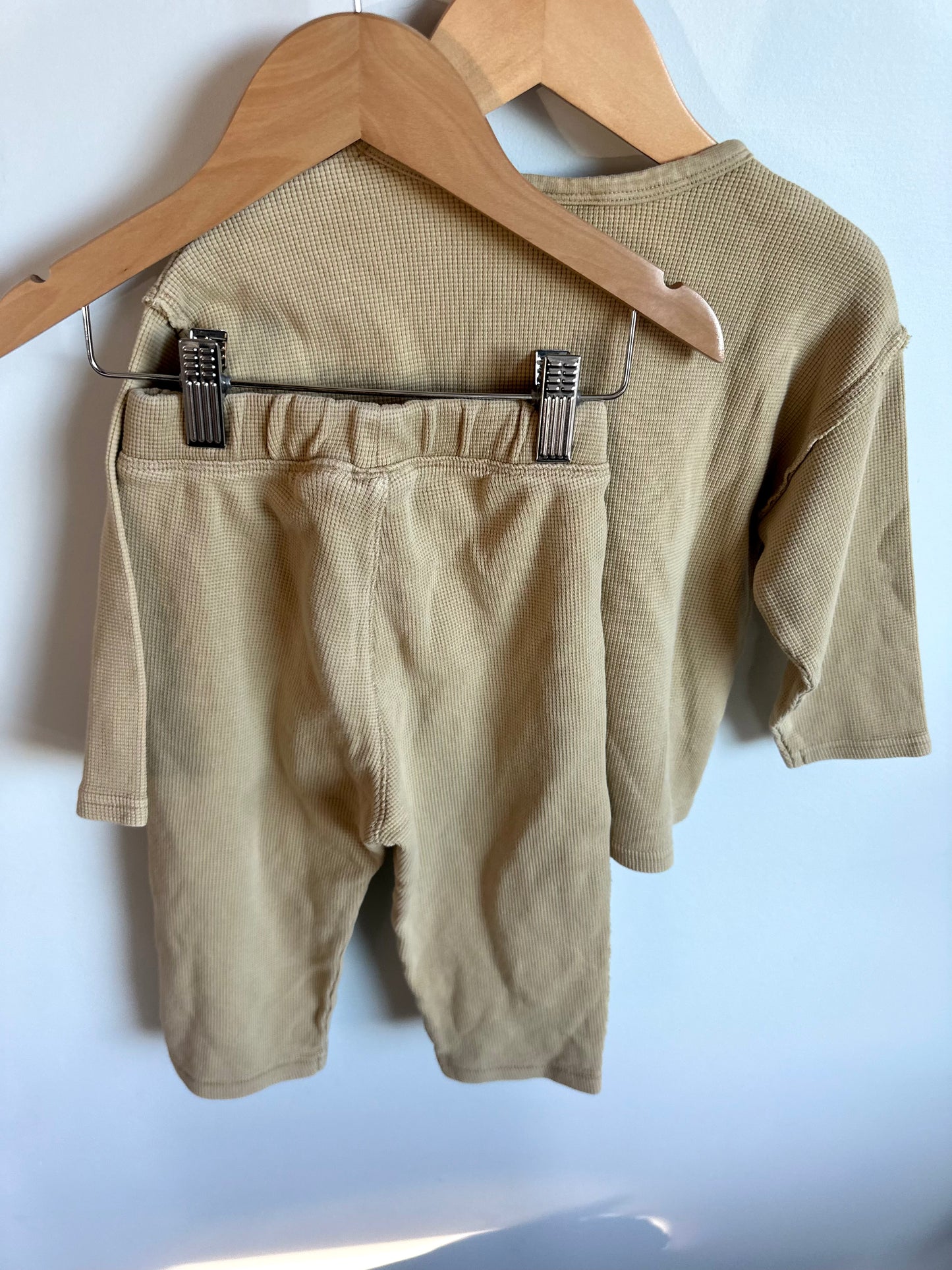 Zara Waffle Knit Long Sleeve + Pants Set / 2-3T