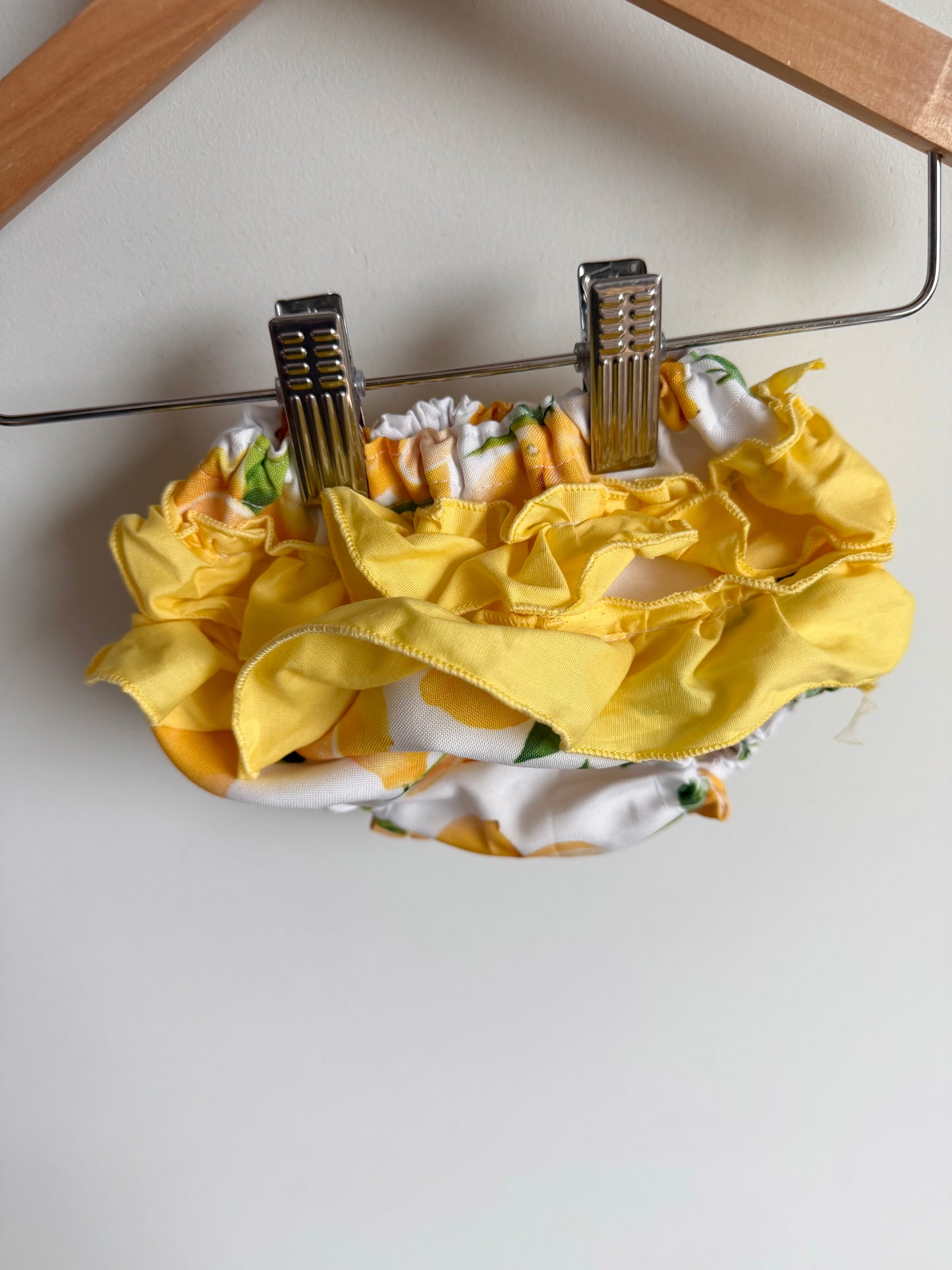 Handmade Lemon Ruffle Bloomers / 3m