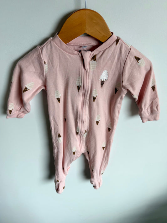 Ice Cream Pink Sleeper / 6m