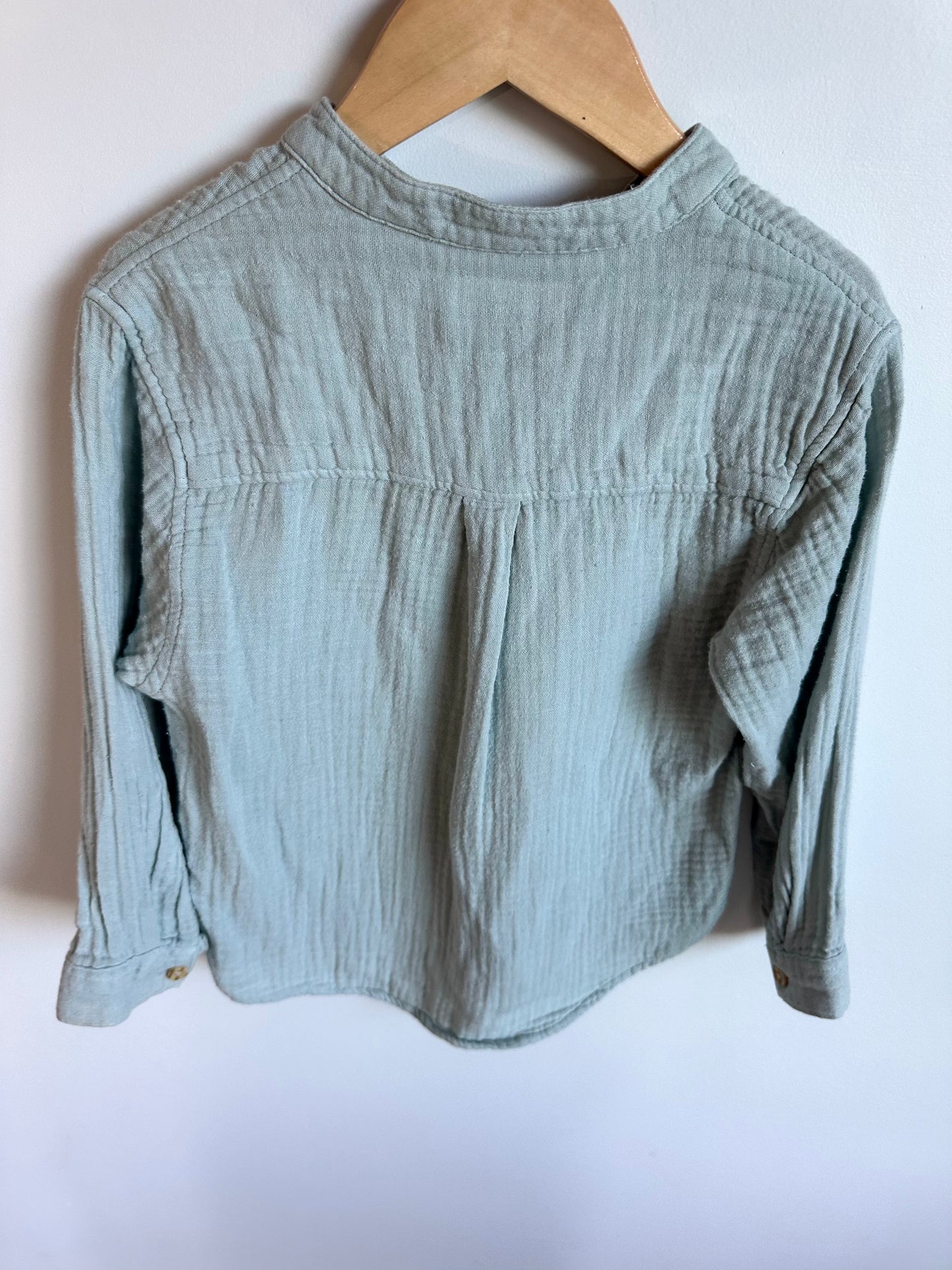 Zara Blue Muslin Long Sleeve / 4-5 years
