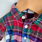 Plaid Button Up Bodysuit / 3-6m