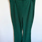 Green Houndstooth Flared Pants / 10-12 years