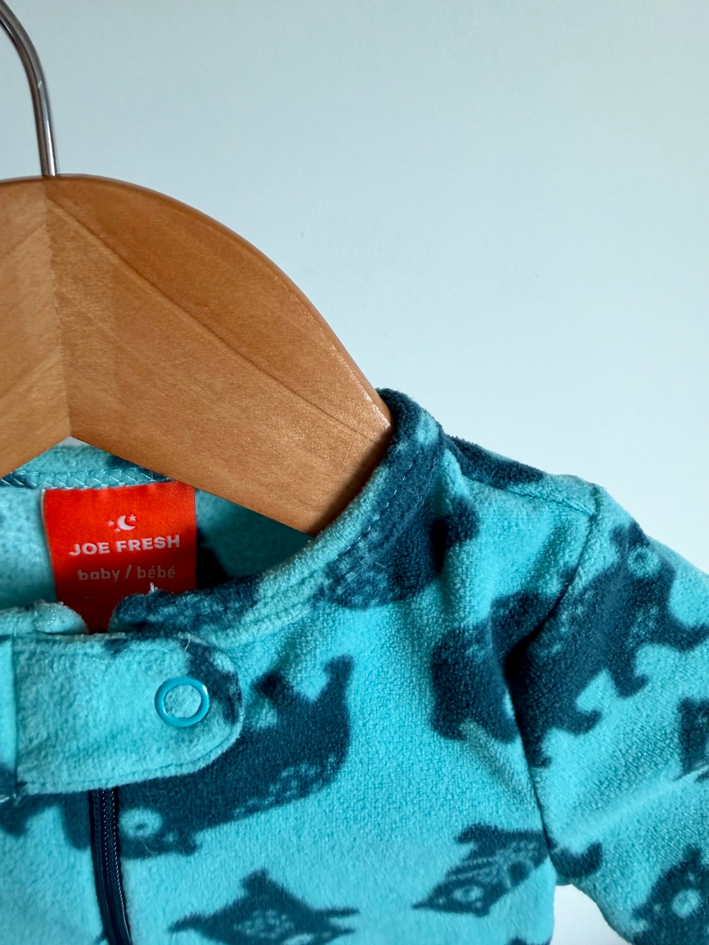 Bear Blue Fleece Sleeper / 0-3m