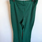 Green Houndstooth Flared Pants / 10-12 years