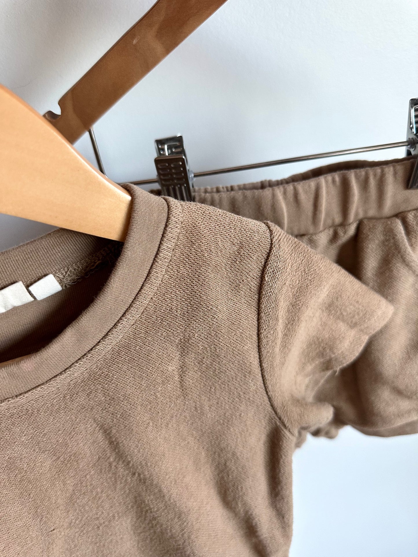 Caramel Knit T-shirt + Shorts Set / 2T