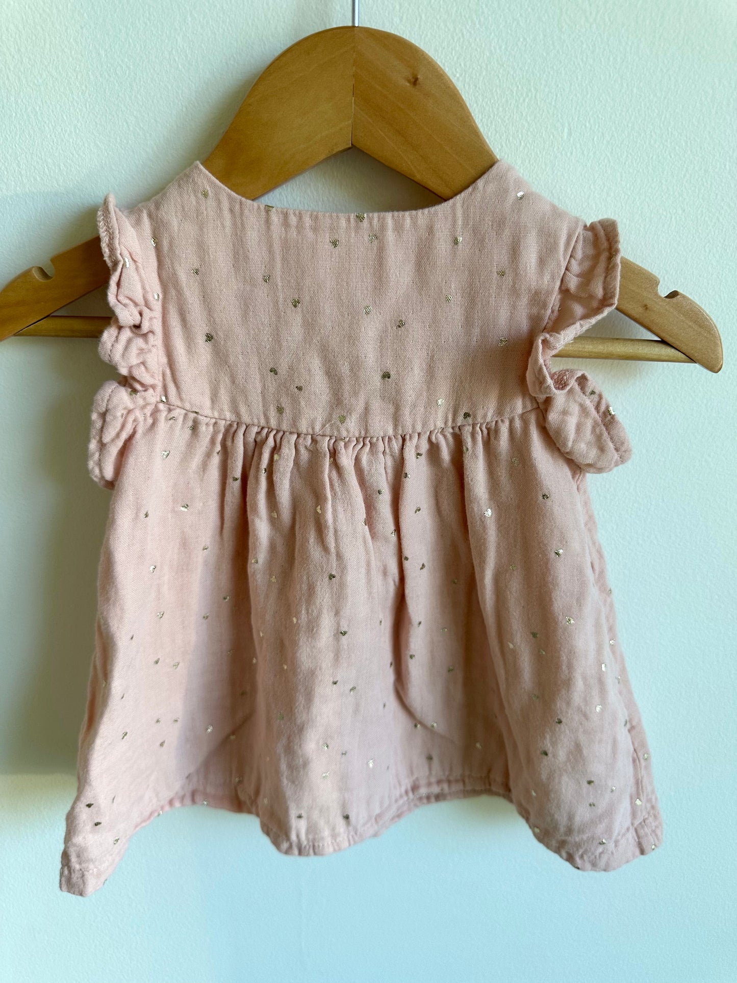 Mayoral Blush Hears Dress with Diaper Cover / 4-6m