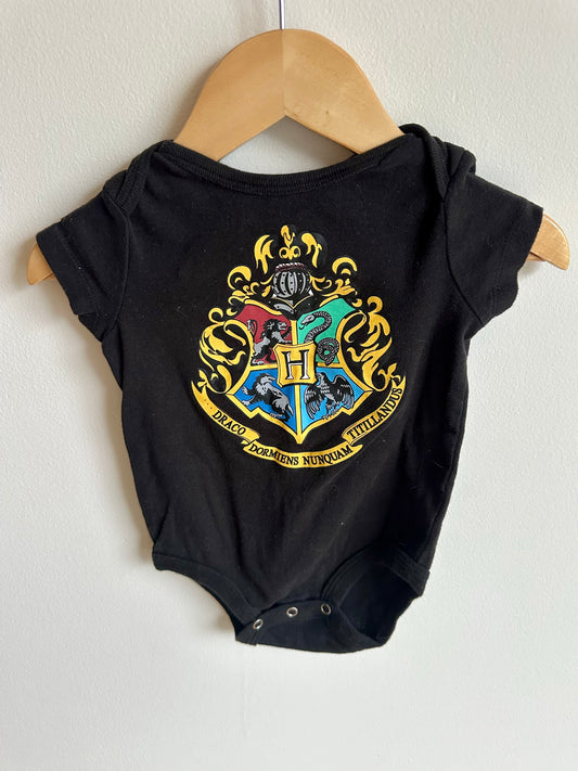 Draco Black Cotton Bodysuit / 12m