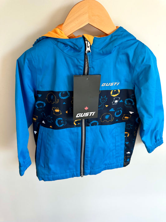 Gusti Blue Dinosaur Rain Jacket (With Tags) / 3T
