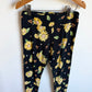 Black Yellow Flower Leggings / 10 years