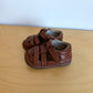 Brown Leather Fisherman Sandals / 12-18m