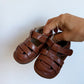 Brown Leather Fisherman Sandals / 12-18m