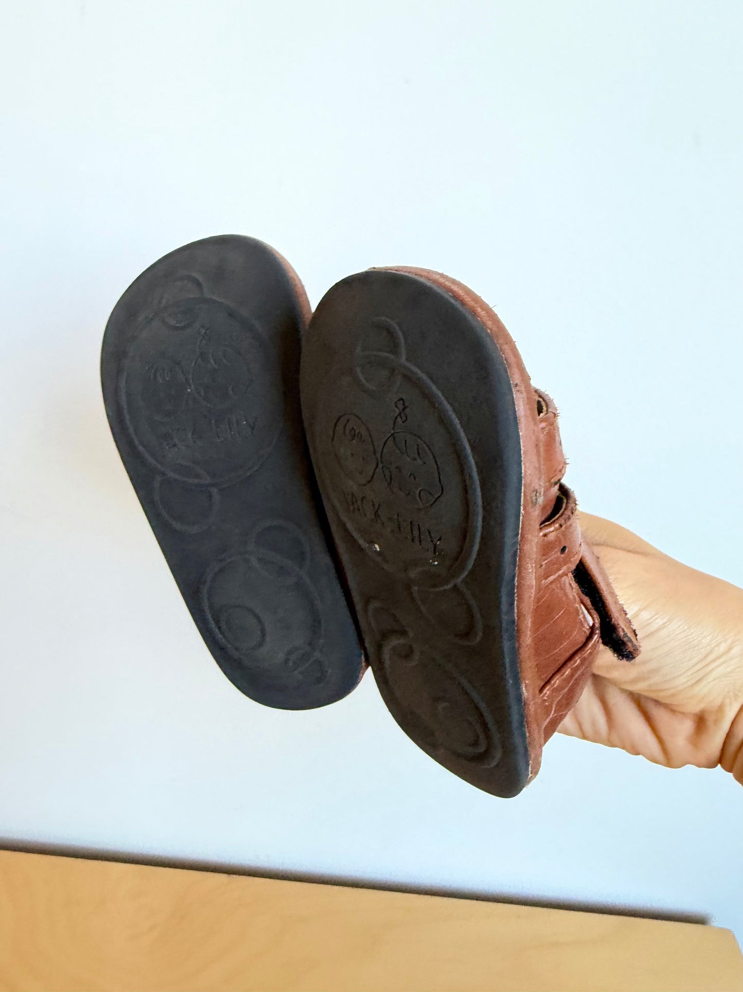 Brown Leather Fisherman Sandals / 12-18m
