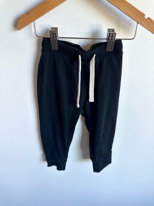 Black Joggers with White Drawstring / 18-24m