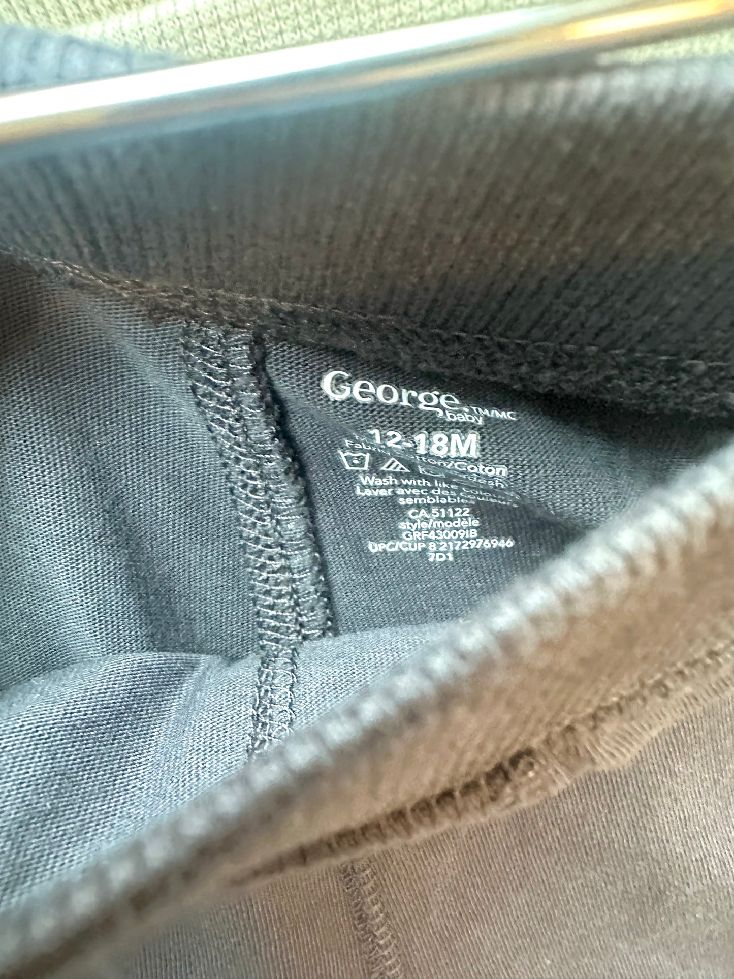 Grey Tapered Pants / 12-18m