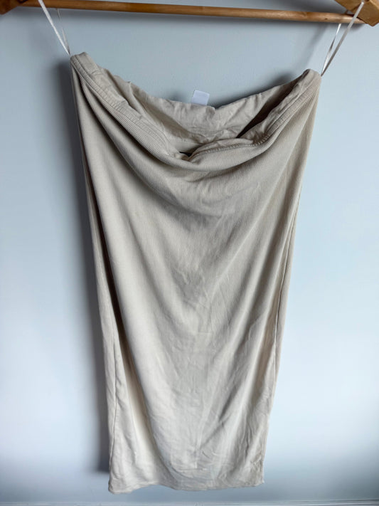 Beige Tube Maternity Dress / Large