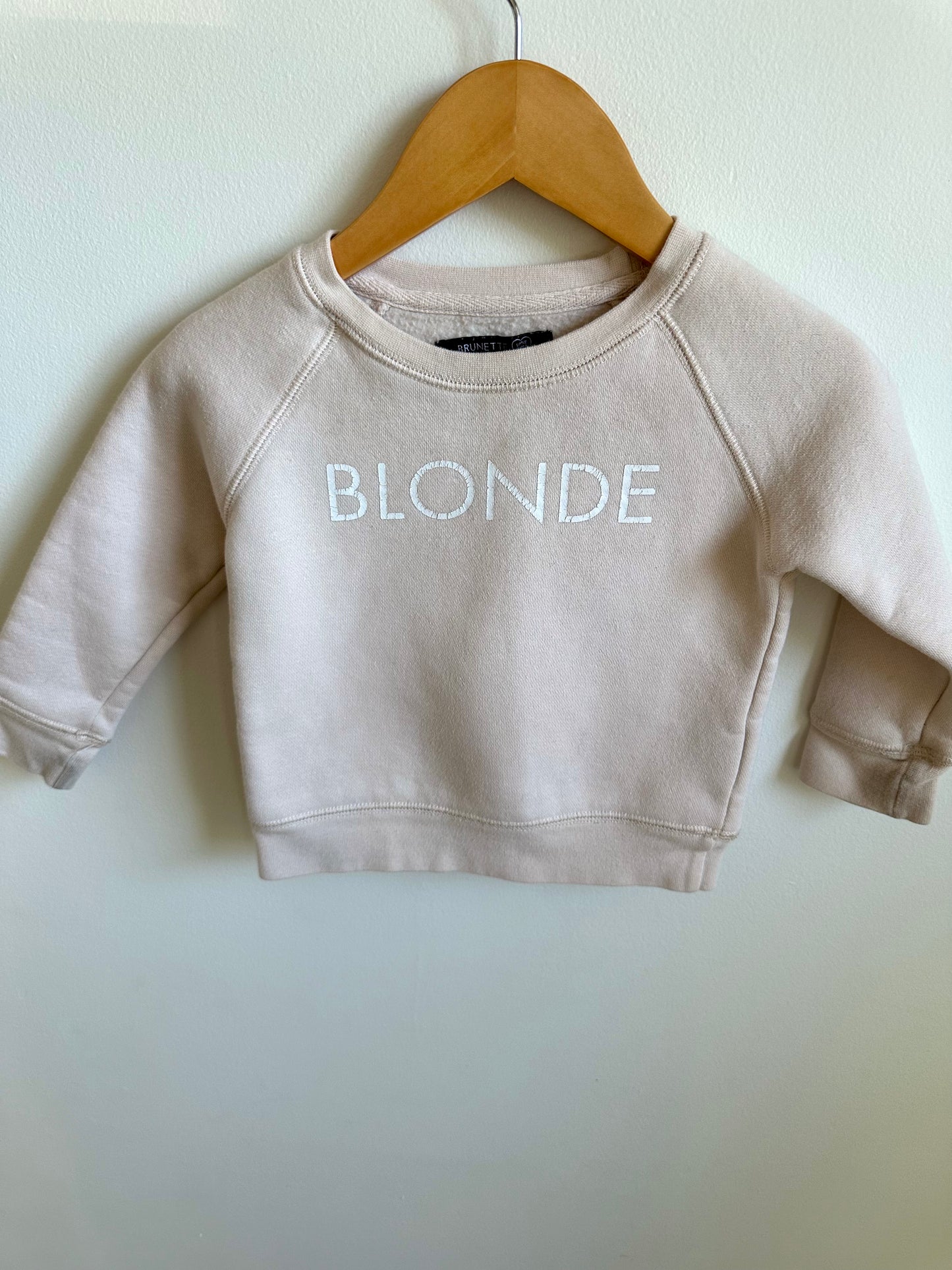 Brunette the Label Blonde Pink Crewneck / 12-18m