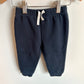 Petit Lem Navy Fleece Pants with Drawstring / 18m