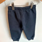 Petit Lem Navy Fleece Pants with Drawstring / 18m