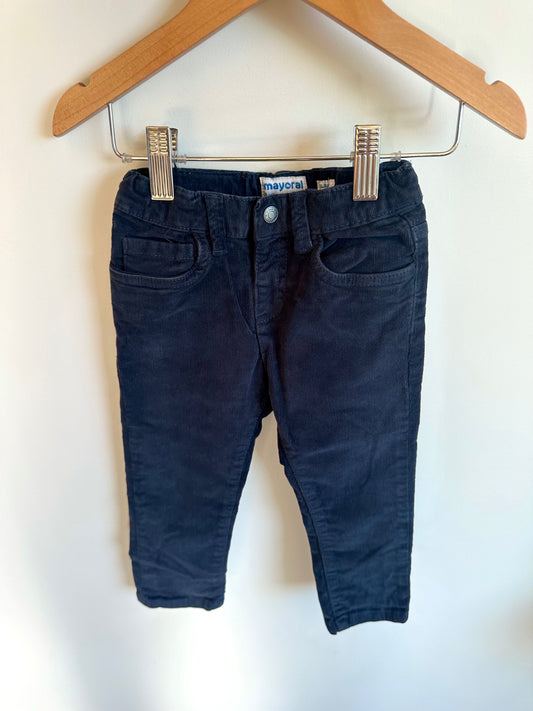 Mayoral Black Cord Pants / 18m