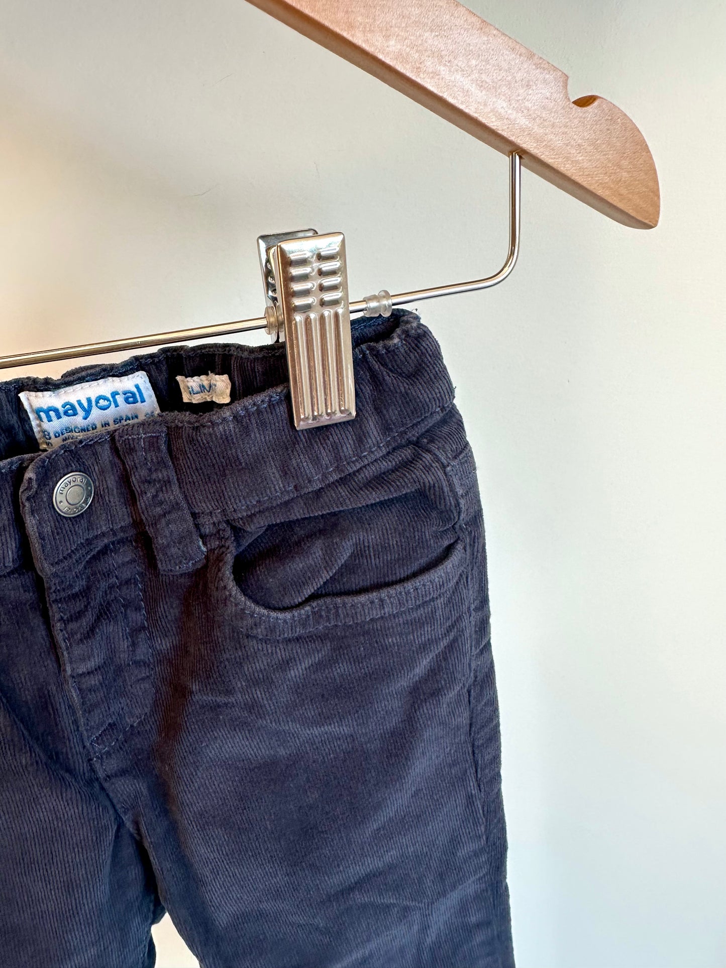 Mayoral Black Cord Pants / 18m