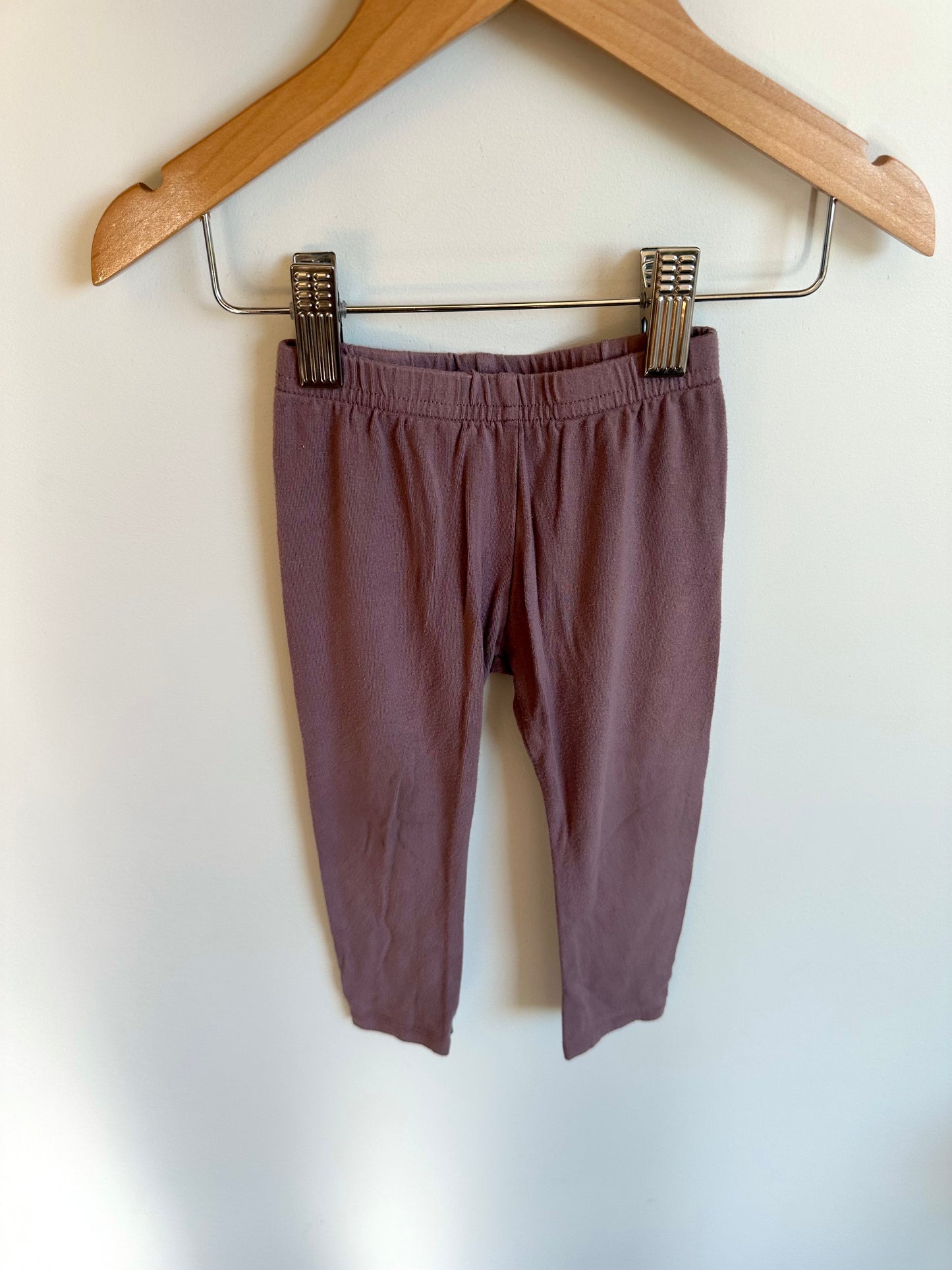 Jax & Lennon Plum Leggings / 12-18m
