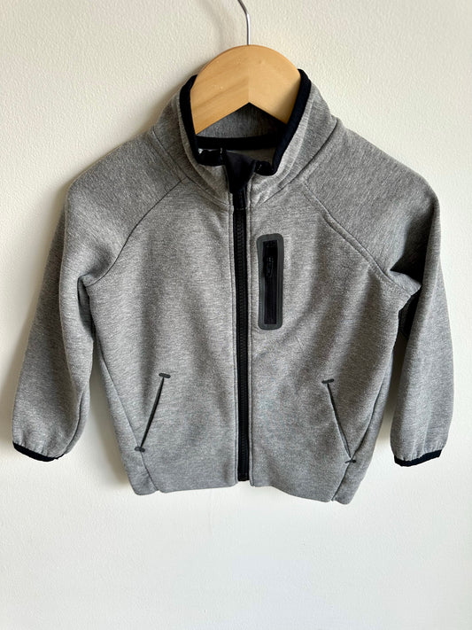 Grey Zip Up Sweater / 2T