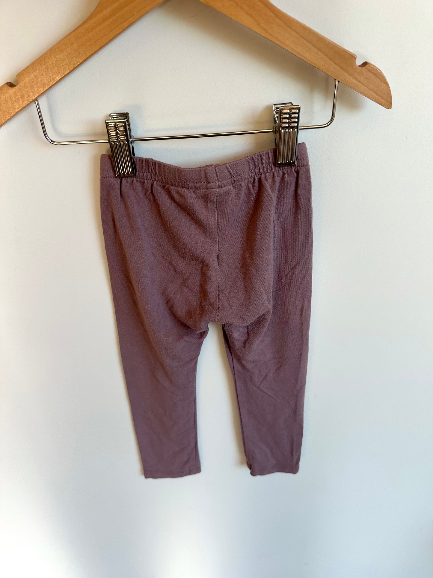 Jax & Lennon Plum Leggings / 12-18m
