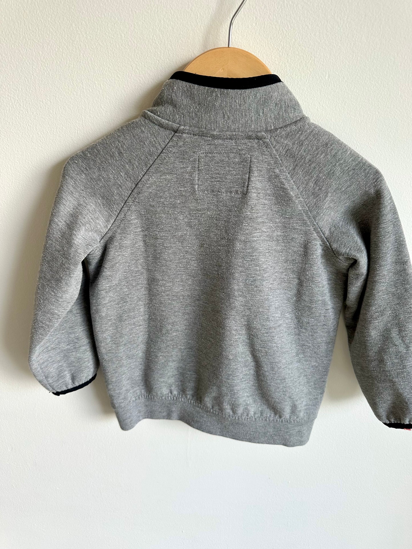 Grey Zip Up Sweater / 2T