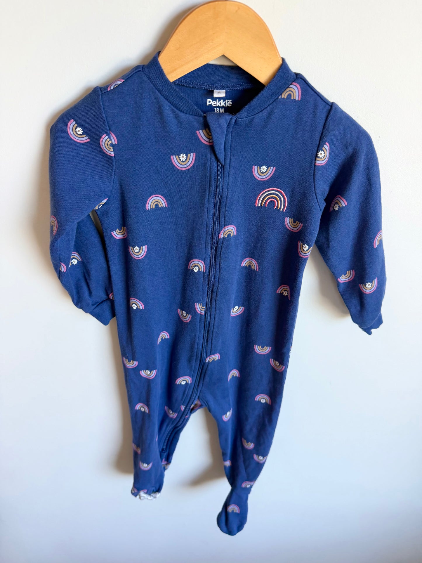 Rainbow Cotton Footed Sleeper / 18m