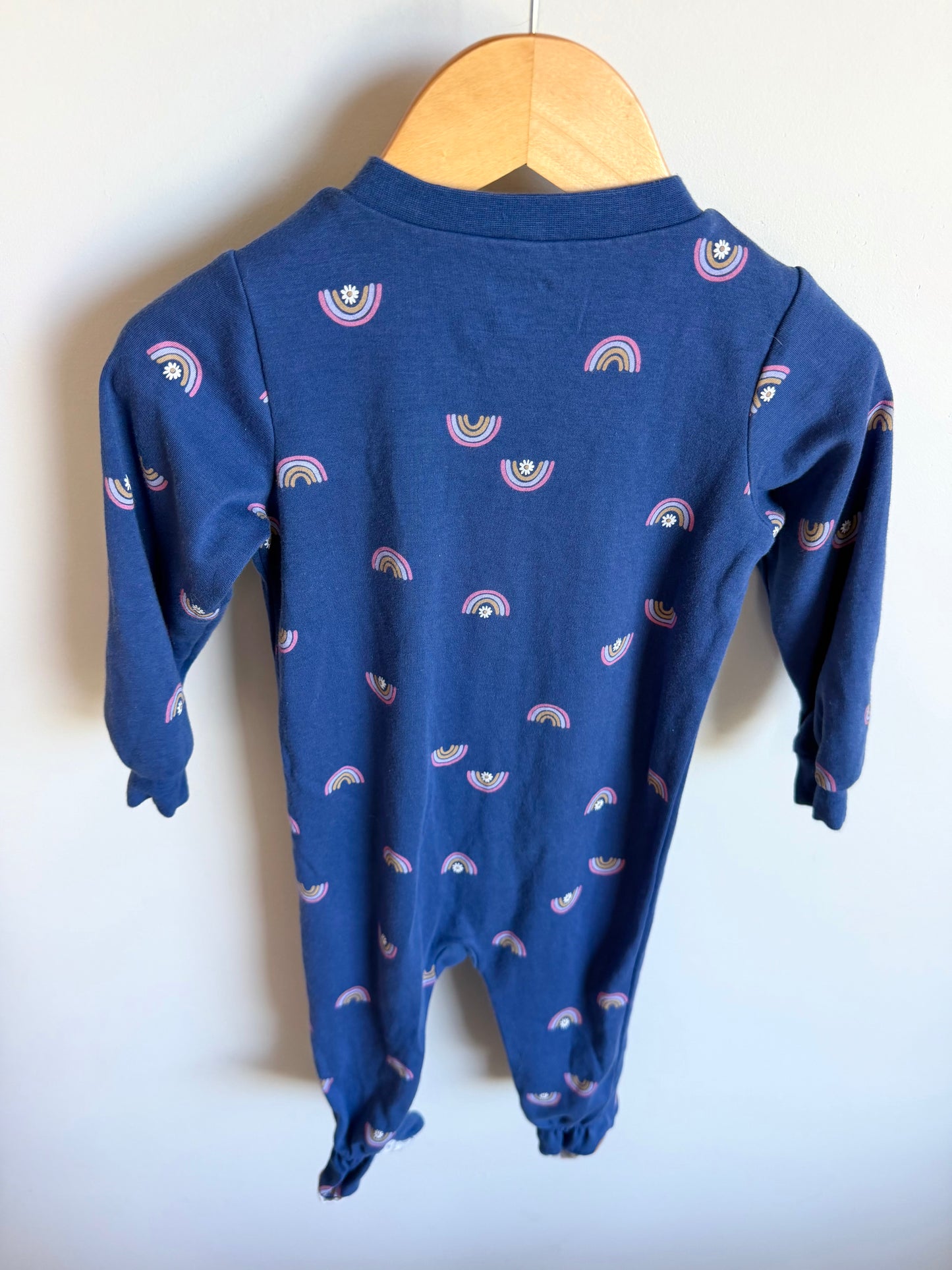 Rainbow Cotton Footed Sleeper / 18m