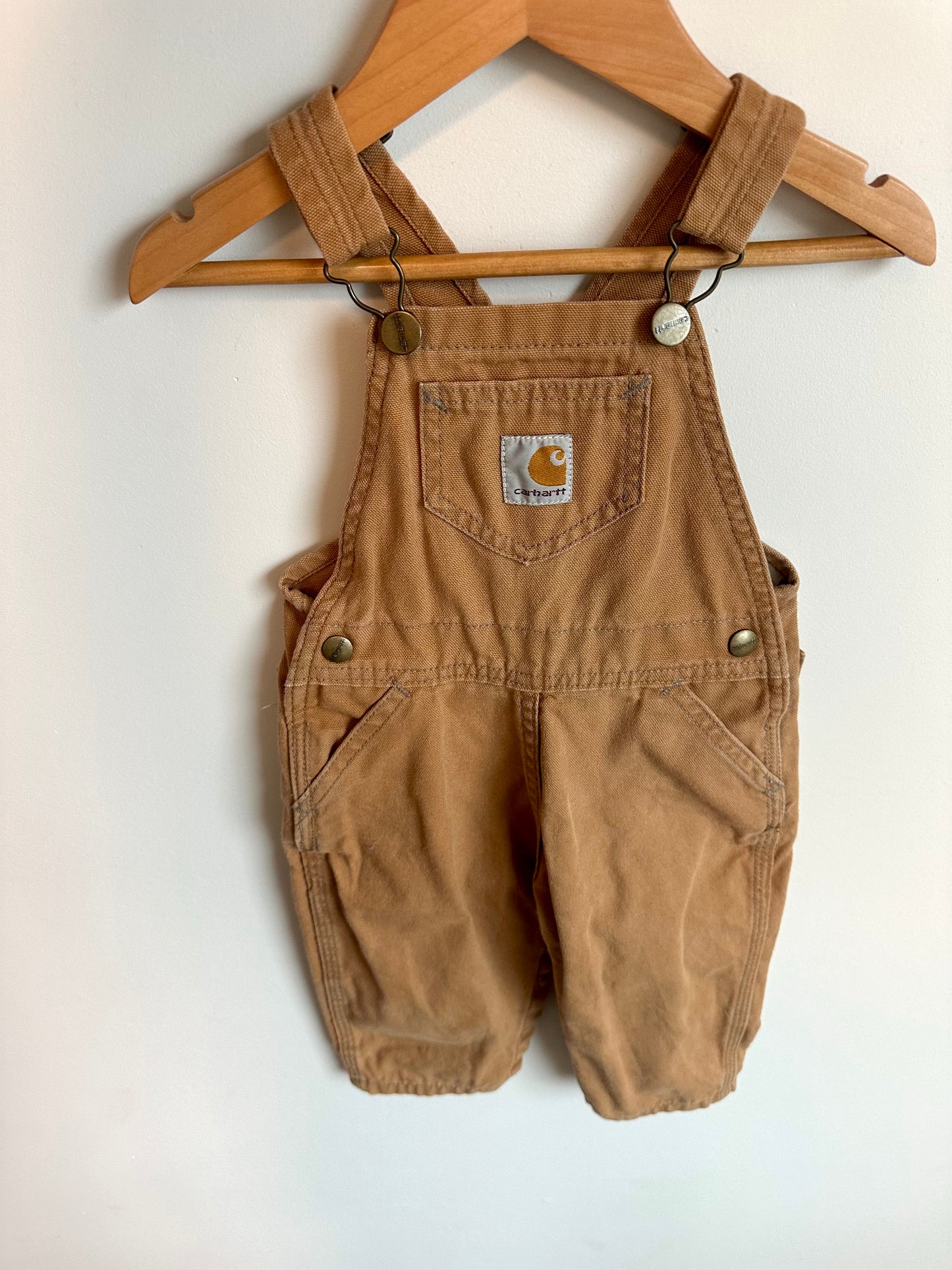 Tan Carhartt Overalls / 12-18m