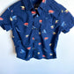 Dino Boarding Collared Button Up T-Shirt / 18-24m