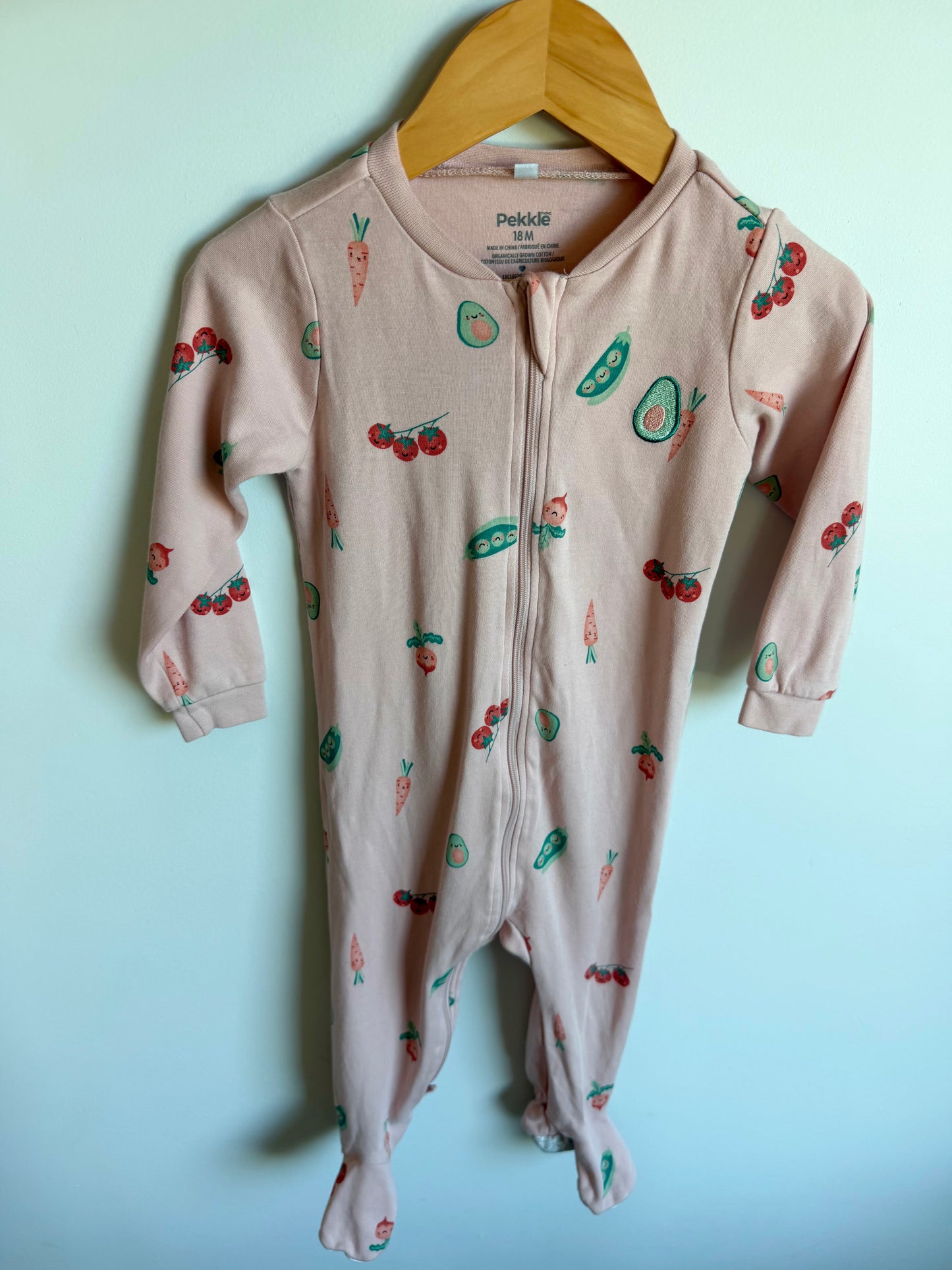 Avocado Pink Footed Sleeper / 18m