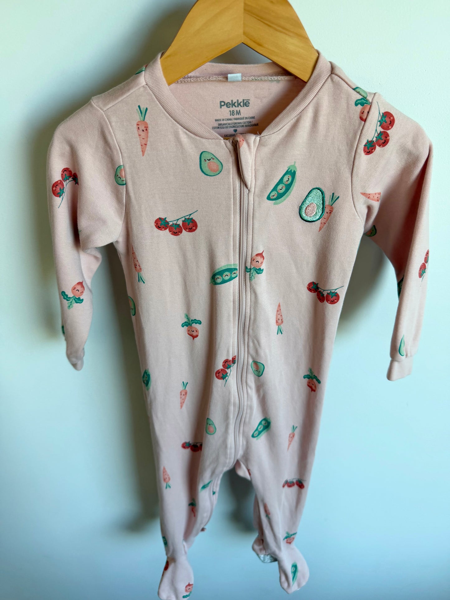 Avocado Pink Footed Sleeper / 18m