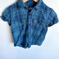 Plaid Blue Button Up T-Shirt / 18-24m