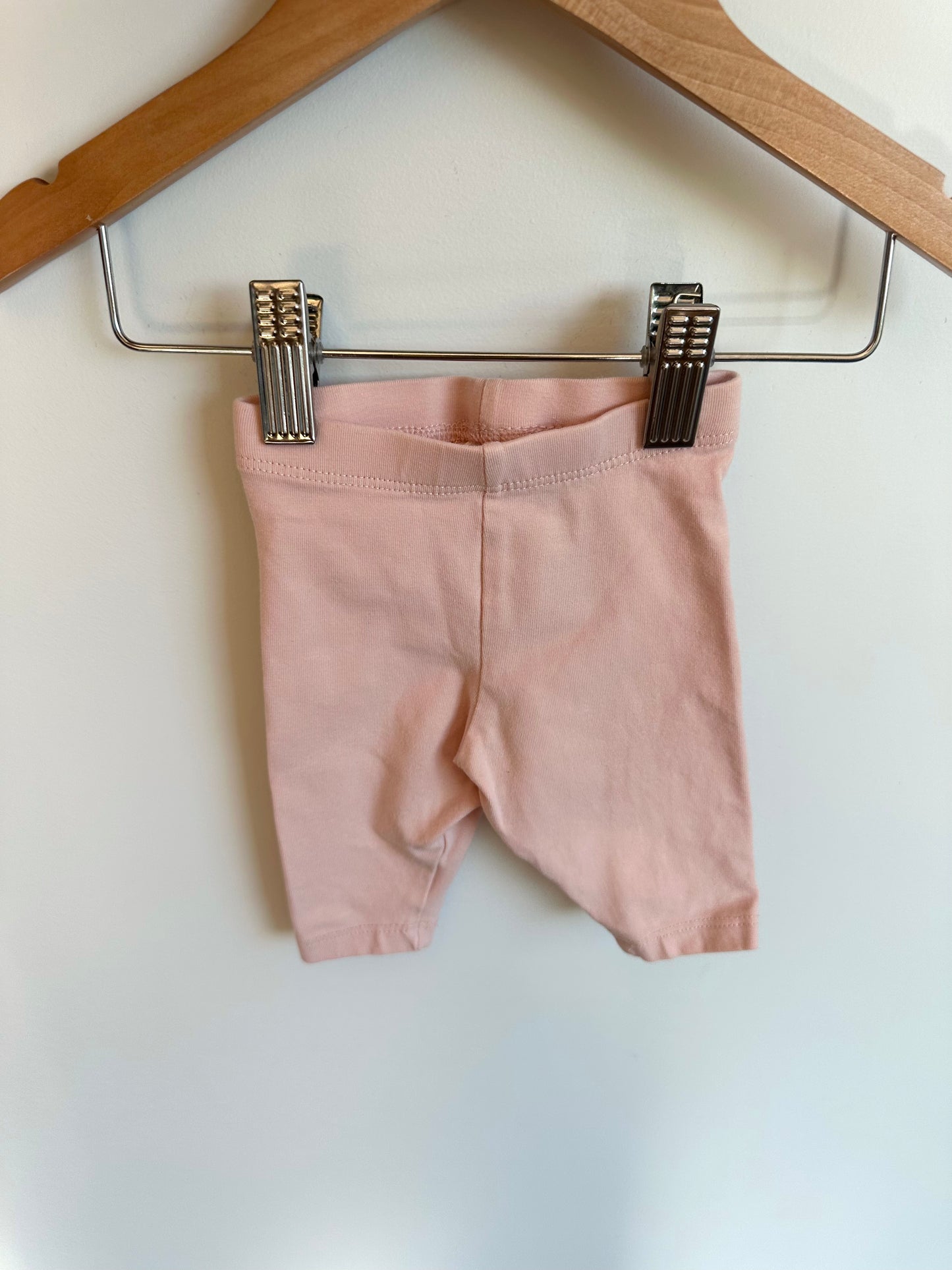 H&M Pink Organic Cotton Biker Shorts / 0-1m