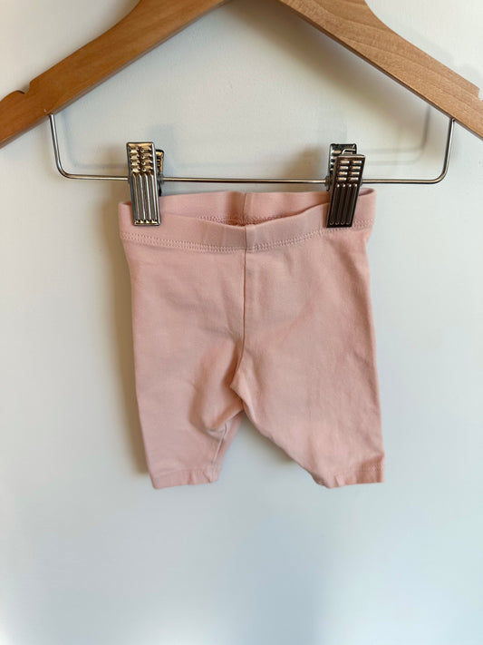 H&M Pink Organic Cotton Biker Shorts / 0-1m