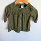 Green 3/4 Button Top / 24m