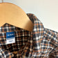 Brown Plaid Button Up Long Sleeve / 12-18m