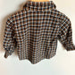 Brown Plaid Button Up Long Sleeve / 12-18m