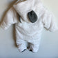 White Hood Ears Bunting Suit / 3-6m?