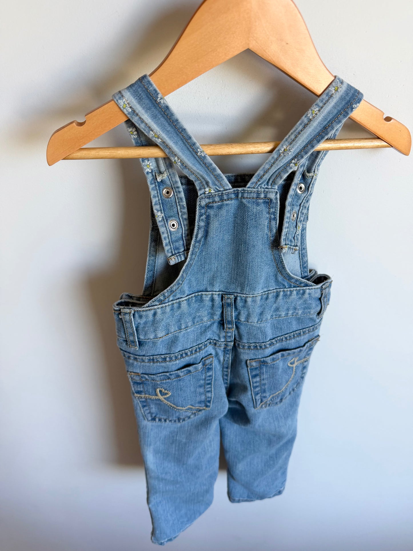 Heart Daisy Jean Overalls / 18-24m