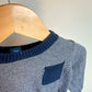 Blue Knit Striped Pocket Sweater / 12m