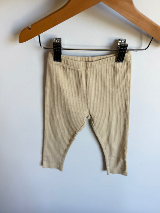 Creamy Yellow Ribbed Pants / 12-18m