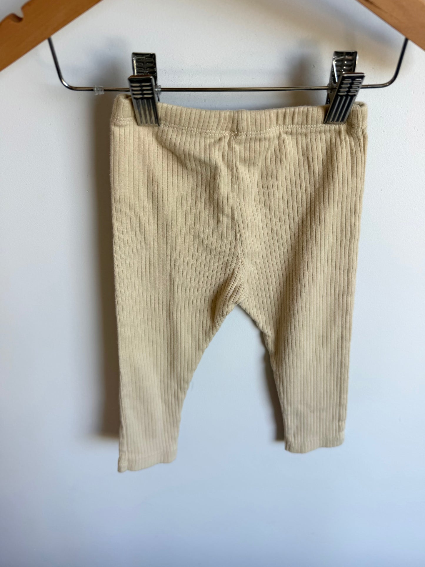 Creamy Yellow Ribbed Pants / 12-18m