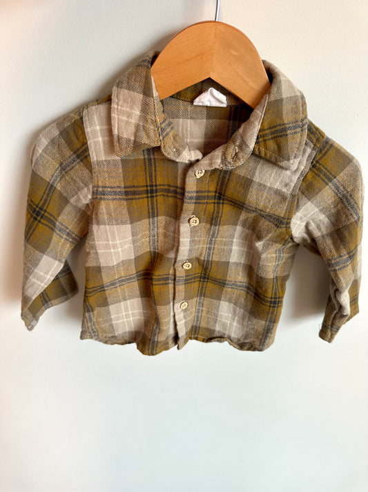 PL Brown Plaid Flannel / 18m